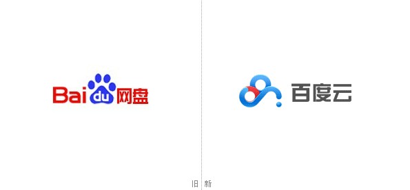 百度网盘更名百度云LOGO设计对比